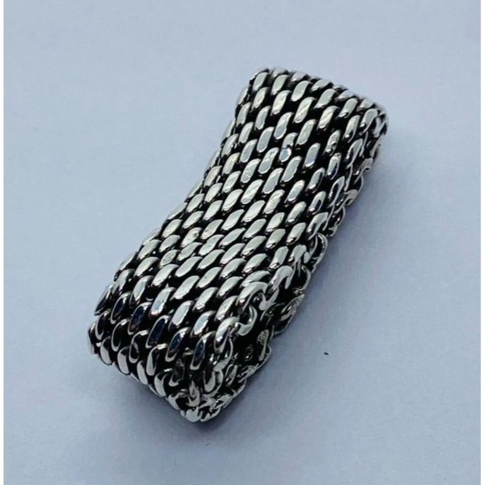 Tiffany & Co Somerset Mesh Sterling Silver 925 Band Ring Size 9 READ